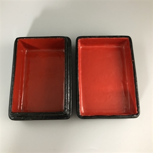 Шкатулка «Добрыня и хан Бахтияр Бахтиярович», Мстера, папье-маше, СССР, 1980-е гг. 001202 - фото 19442