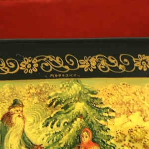 Шкатулка «Морозко», Мстера, папье-маше, СССР, 1980-е гг. 001200 - фото 19473