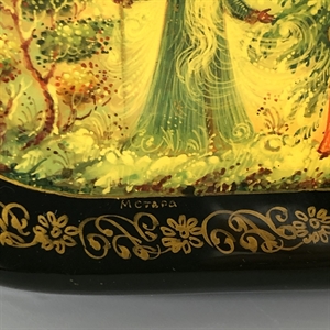 Шкатулка «Морозко», Мстера, папье-маше, СССР, 1980-е гг. 001200 - фото 19474