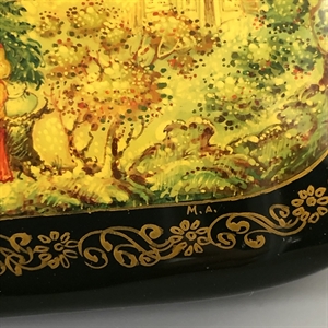 Шкатулка «Морозко», Мстера, папье-маше, СССР, 1980-е гг. 001200 - фото 19475