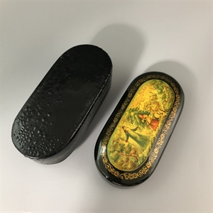 Шкатулка «Морозко», Мстера, папье-маше, СССР, 1980-е гг. 001200 - фото 19481