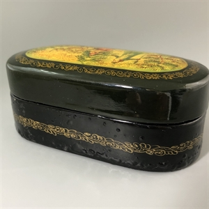 Шкатулка «Морозко», Мстера, папье-маше, СССР, 1980-е гг. 001200 - фото 19484