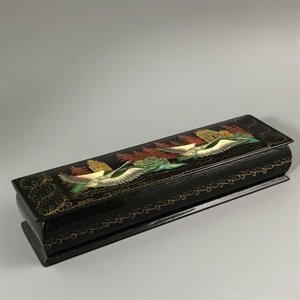 Шкатулка «Русский Север», Палех, папье-маше, СССР, 1980-е гг. 001203 - фото 19557