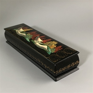 Шкатулка «Русский Север», Палех, папье-маше, СССР, 1980-е гг. 001203 - фото 19559