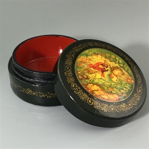 Шкатулка «Сказка», Мстера, папье-маше, СССР, 1980-е гг. 001197 - фото 19570