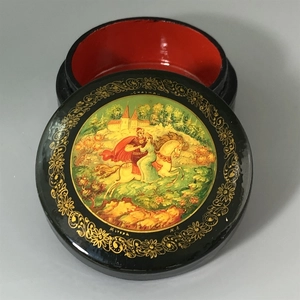 Шкатулка «Сказка», Мстера, папье-маше, СССР, 1980-е гг. 001197