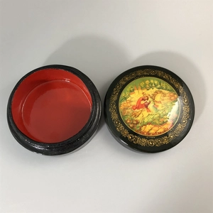 Шкатулка «Сказка», Мстера, папье-маше, СССР, 1980-е гг. 001197