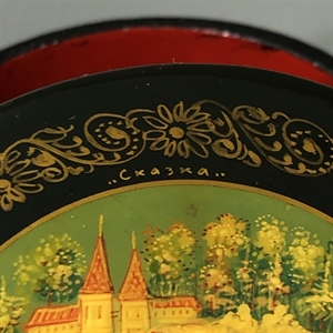 Шкатулка «Сказка», Мстера, папье-маше, СССР, 1980-е гг. 001197 - фото 19576