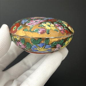 Шкатулка «Цветы», фарфор, Китай, вторая половина ХХ века. 001477 - фото 19594