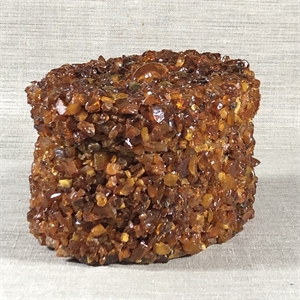 Шкатулка, папье-маше, янтарь, СССР, 1980-е гг. 000759 - фото 19621