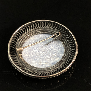 Брошь «Финифть», СССР, 1970-1980-е гг. 001828 - фото 20576