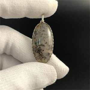 Подвеска из мохового агата , Россия , 2000-е гг. 001838 - фото 20614