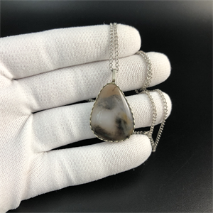 Подвеска из мохового агата «Дымка», Россия , 2000-е гг. 001836 - фото 20632