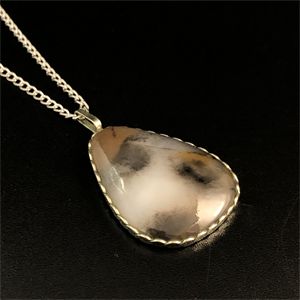 Подвеска из мохового агата «Дымка», Россия , 2000-е гг. 001836 - фото 20633