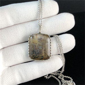 Подвеска из мохового агата «Осень», Россия , 2000-е гг. 001832 - фото 20660