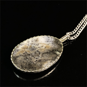 Подвеска из мохового агата «Пейзаж», Россия , 2000-е гг. 001834 - фото 20670