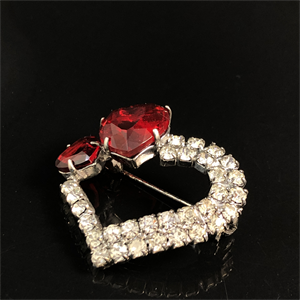 Чешская брошь «Сердечки», 1980-е гг. 001850 - фото 20804