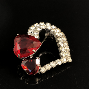 Чешская брошь «Сердечки», 1980-е гг. 001850 - фото 20805