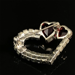 Чешская брошь «Сердечки», 1980-е гг. 001850
