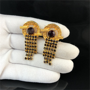 Чешские клипсы «Гранат», ЧССР, 1980-е гг. 001871 - фото 20829