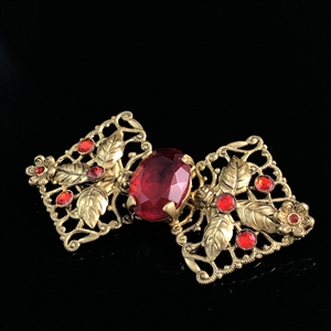 Антикварная чешская брошь «Бант», 1940-е гг. 001888 - фото 21026