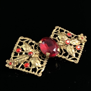 Антикварная чешская брошь «Бант», 1940-е гг. 001888 - фото 21027