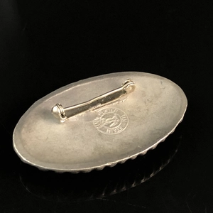 Винтажная брошь из пьютера, 1980-е гг. 001892