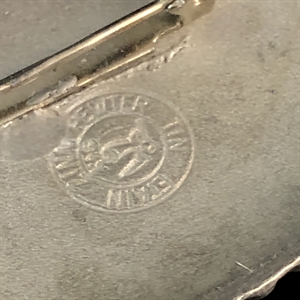 Винтажная брошь из пьютера, 1980-е гг. 001892 - фото 21089