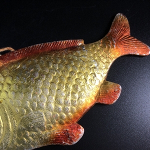 Советская ёлочная игрушка «Рыбка», объёмный картонаж, СССР, 1950-е гг. 001893 - фото 21106