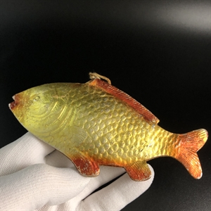 Советская ёлочная игрушка «Рыбка», объёмный картонаж, СССР, 1950-е гг. 001893 - фото 21109