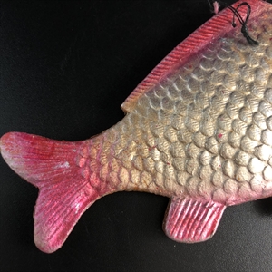 Советская ёлочная игрушка «Рыбка», объёмный картонаж, СССР, 1950-е гг. 001894 - фото 21121