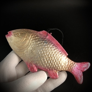 Советская ёлочная игрушка «Рыбка», объёмный картонаж, СССР, 1950-е гг. 001894 - фото 21126