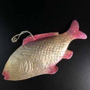 Советская ёлочная игрушка «Рыбка», объёмный картонаж, СССР, 1950-е гг. 001895 - фото 21136