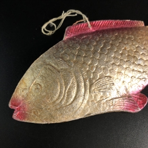 Советская ёлочная игрушка «Рыбка», объёмный картонаж, СССР, 1950-е гг. 001895 - фото 21139