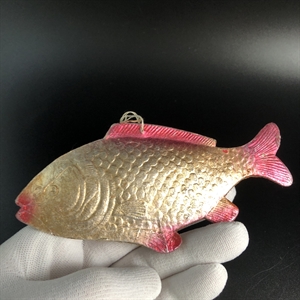 Советская ёлочная игрушка «Рыбка», объёмный картонаж, СССР, 1950-е гг. 001895 - фото 21142