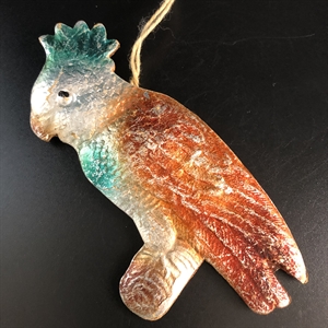 Советская ёлочная игрушка «Попугай», объёмный картонаж, СССР, 1950-е гг. 001898 - фото 21190