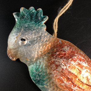 Советская ёлочная игрушка «Попугай», объёмный картонаж, СССР, 1950-е гг. 001898 - фото 21191