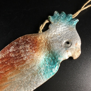 Советская ёлочная игрушка «Попугай», объёмный картонаж, СССР, 1950-е гг. 001898 - фото 21193