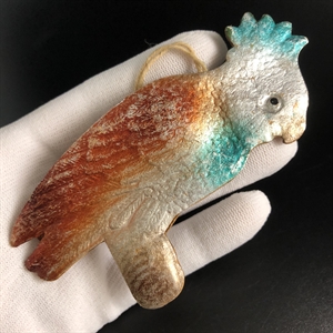 Советская ёлочная игрушка «Попугай», объёмный картонаж, СССР, 1950-е гг. 001898 - фото 21195