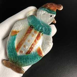 Советская ёлочная игрушка «Клоун», объёмный картонаж, СССР, 1950-е гг. 001899 - фото 21211