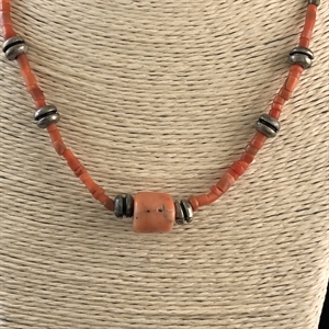 Чокер из антикварного природного рубленого коралла 001910 - фото 21520