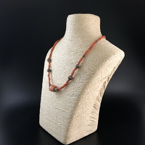 Чокер из антикварного природного рубленого коралла 001910 - фото 21521