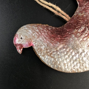 Советская ёлочная игрушка «Курочка», объёмный картонаж, СССР, 1950-е гг. 001911 - фото 21531