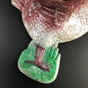 Советская ёлочная игрушка «Курочка», объёмный картонаж, СССР, 1950-е гг. 001911 - фото 21536