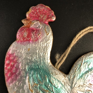Советская ёлочная игрушка «Петушок», объёмный картонаж, СССР, 1950-е гг. 001912 - фото 21550