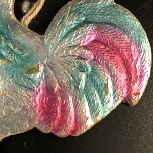 Советская ёлочная игрушка «Петушок», объёмный картонаж, СССР, 1950-е гг. 001912 - фото 21551