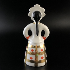 Статуэтка «Матрешка-невеста», Дулево, фарфор, СССР, 1980-е гг 001919 - фото 21669