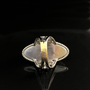 Винтажное кольцо с натуральным природным янтарем, СССР, 1980-е гг. 001653 - фото 2166