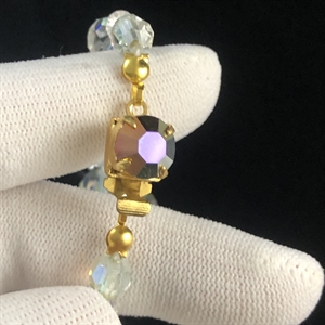 Чешские бусы с покрытием Aurora Borealis, 53 см, 1980-е гг. 001927 - фото 21775