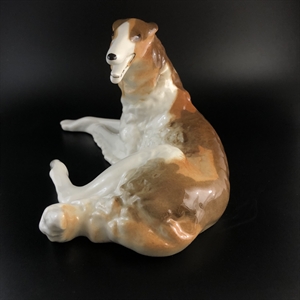 Статуэтка «Борзая», фарфор, ЛФЗ, СССР, 1970-е гг. 001948 - фото 22119
